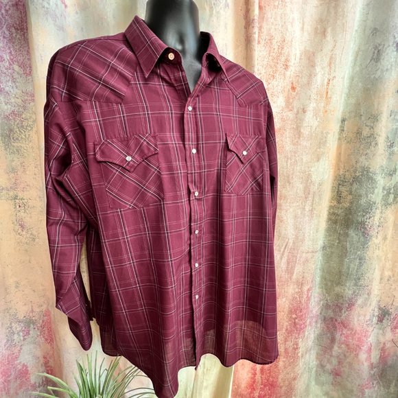 📌Ely Cattleman Men's Long Sleeve Plaid Western Shirt - Picture 5 of 14